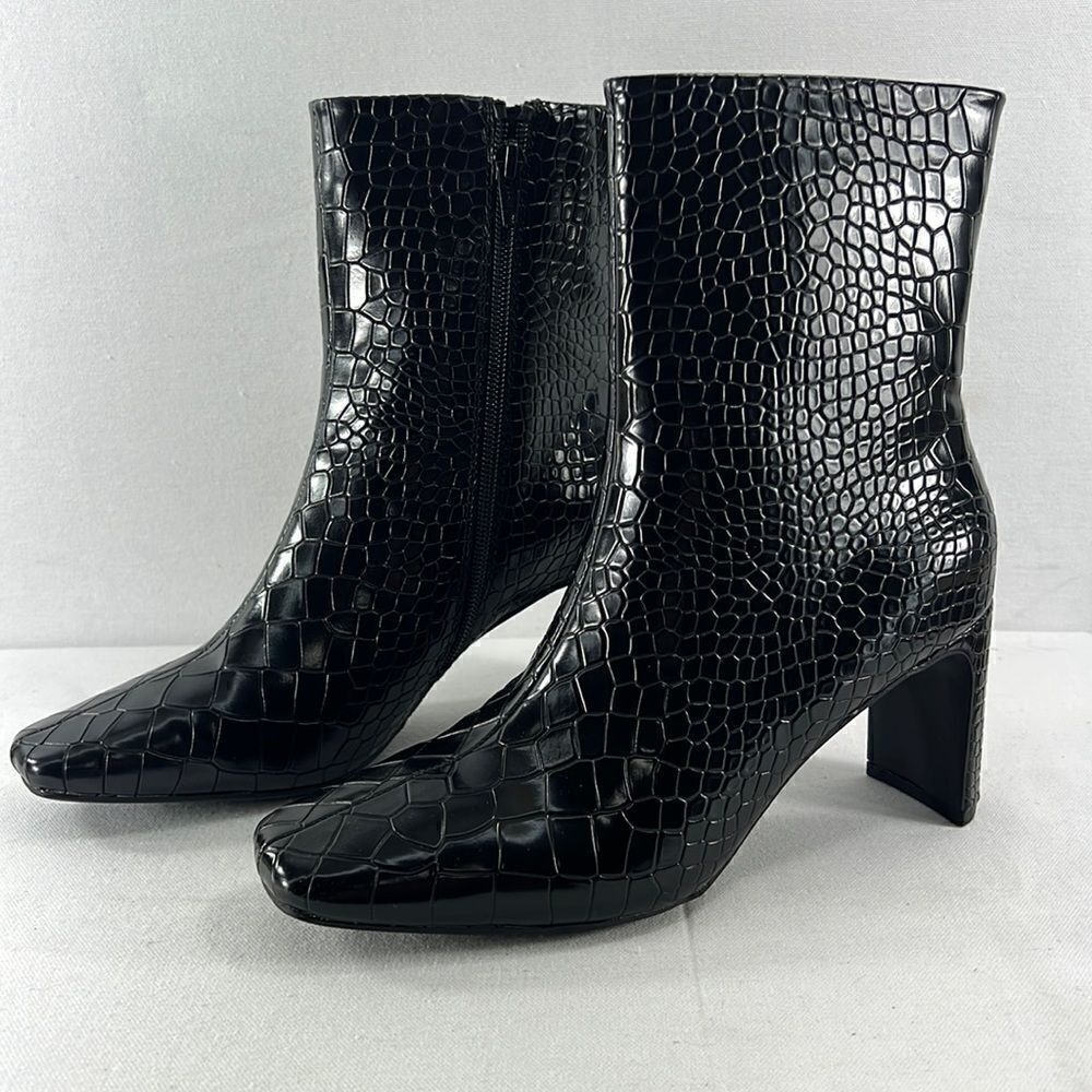 Seven
Dials Nicole Black Croc Ankle Boots size 7.5
